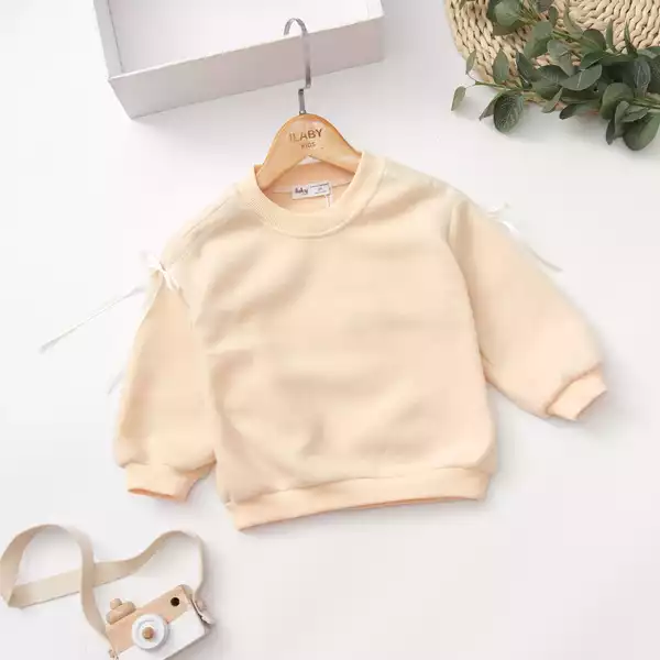 Áo nỉ phối ruy băng