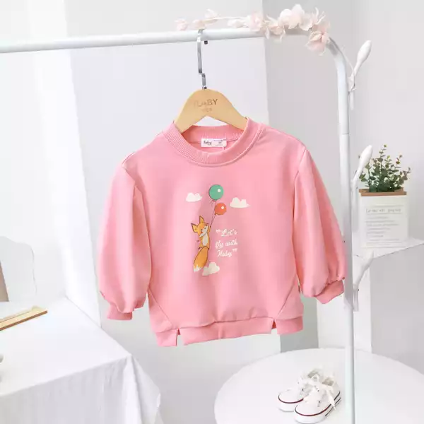 Áo nỉ tay xếp ly