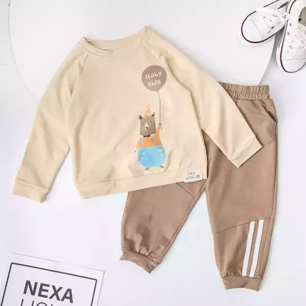 Bộ nỉ bé trai in hình