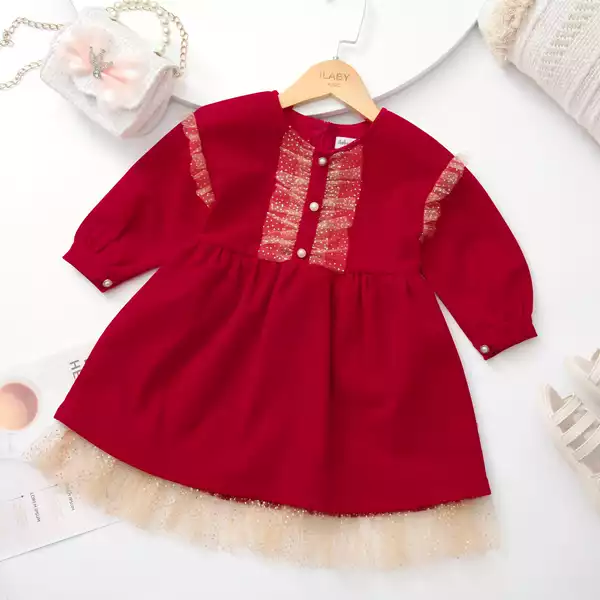 Váy nhung nẹp phối lưới