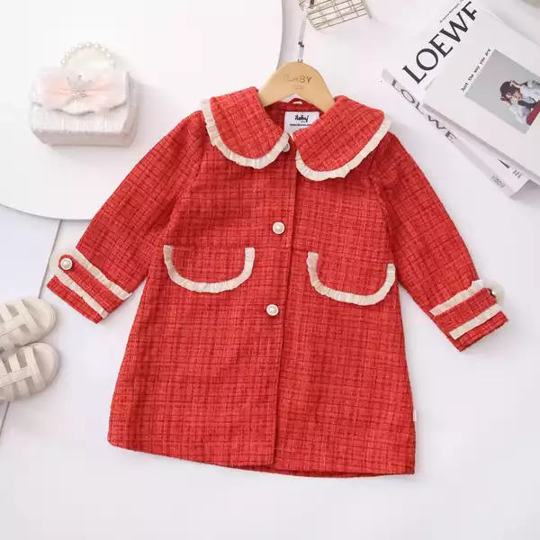 Áo khoác dạ phối bèo tơ