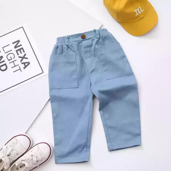 Quần dài bé trai túi ốp trước