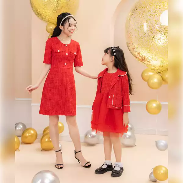 Váy mẹ dạ tweed