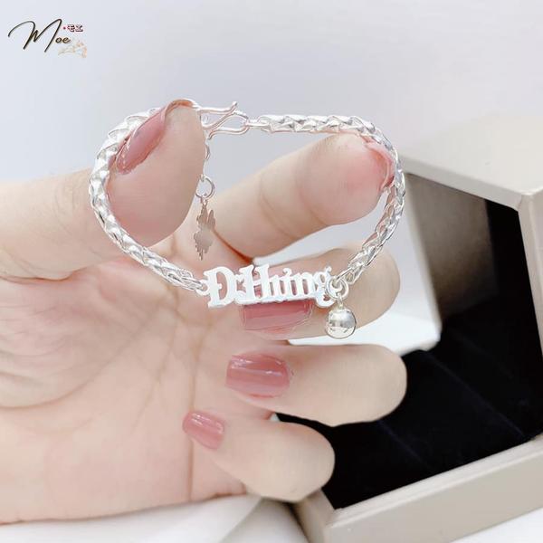 B3 - Lắc tay vảy rồng khắc tên gắn chuông