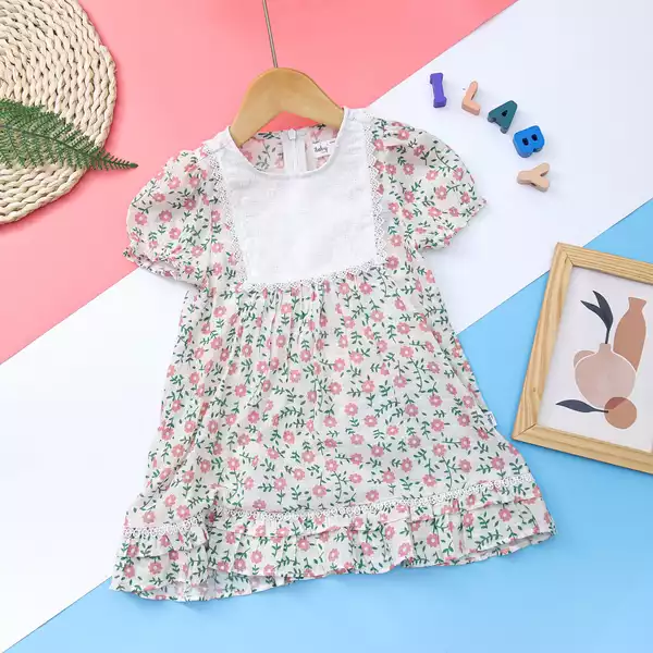 Váy voan hoa bèo gấu