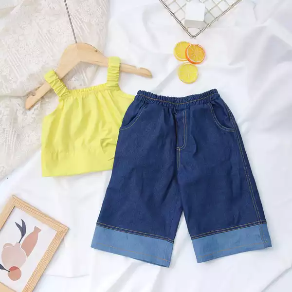 Quần bò phối gấu