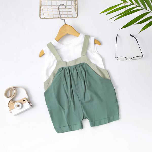 Quần yếm short kaki