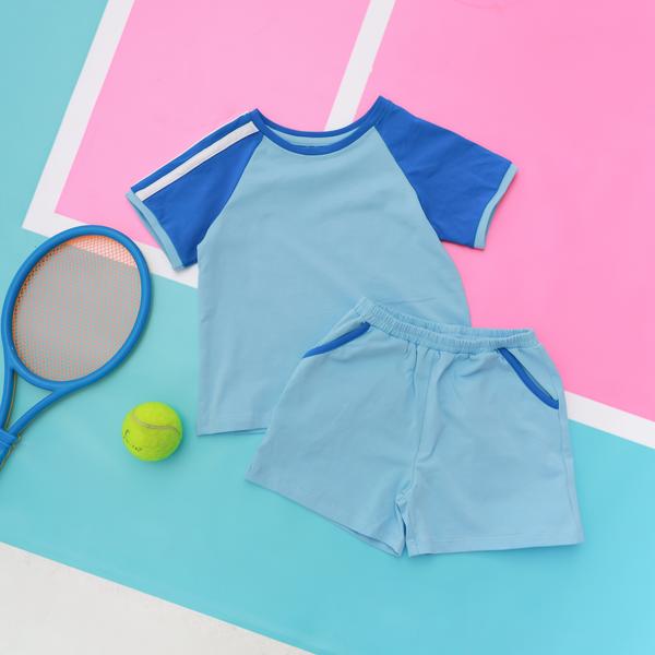 Set áo phông bé trai raglan