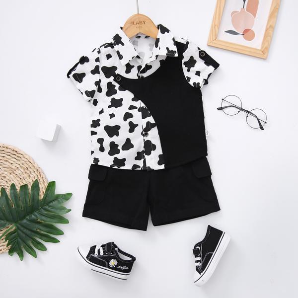 Áo sơ mi bò sữa phối vạt