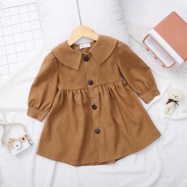 Váy nhung tăm mở cúc trước