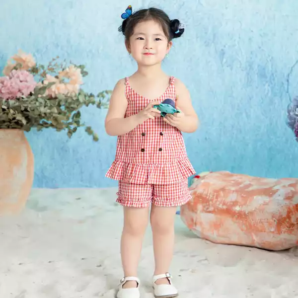 Váy thêu hoa tay bồng