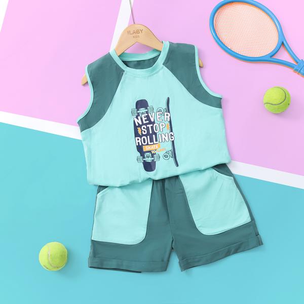 Bộ raglag sát nách in hình