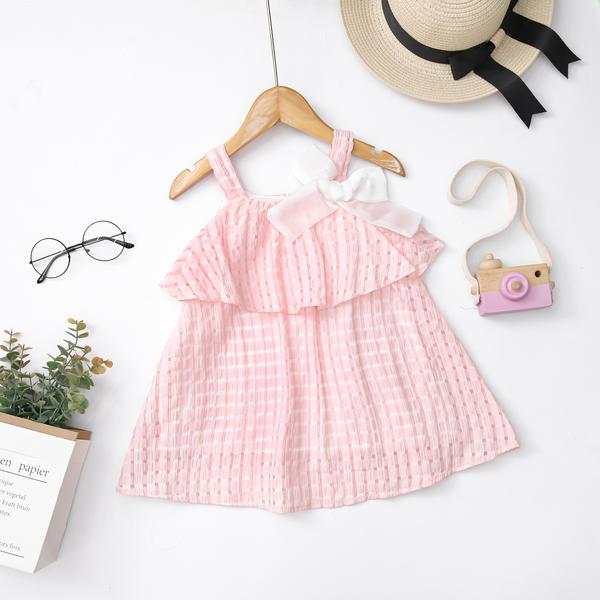 Váy 2 dây voan ô hai tầng