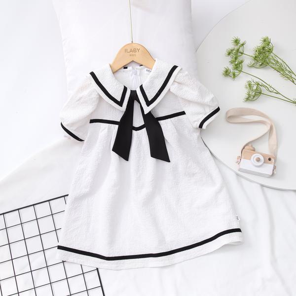 Váy đi học phối dây viền