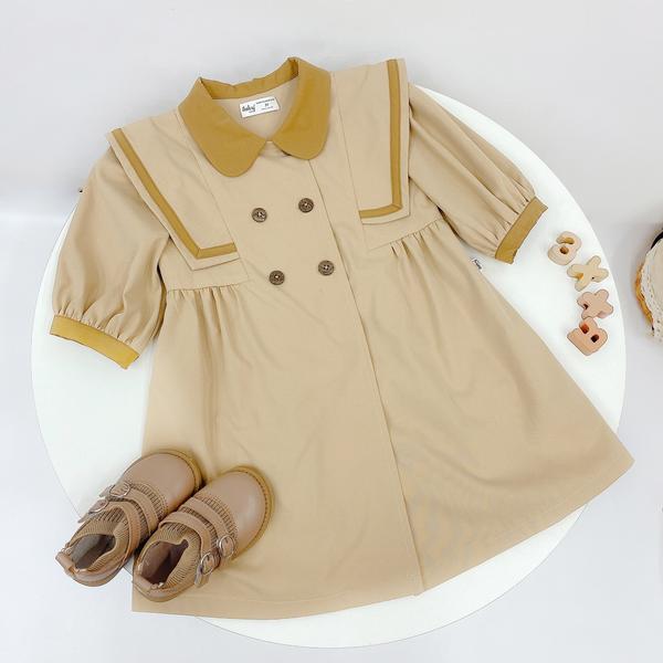 Váy cổ sen cài cúc trước