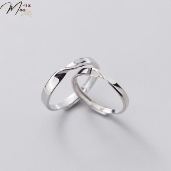 ĐN53 - Nhẫn đôi vô cực trơn freesize