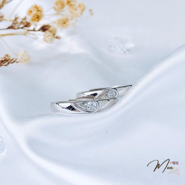 ĐN61 - Nhẫn đôi trái tim ghép freesize