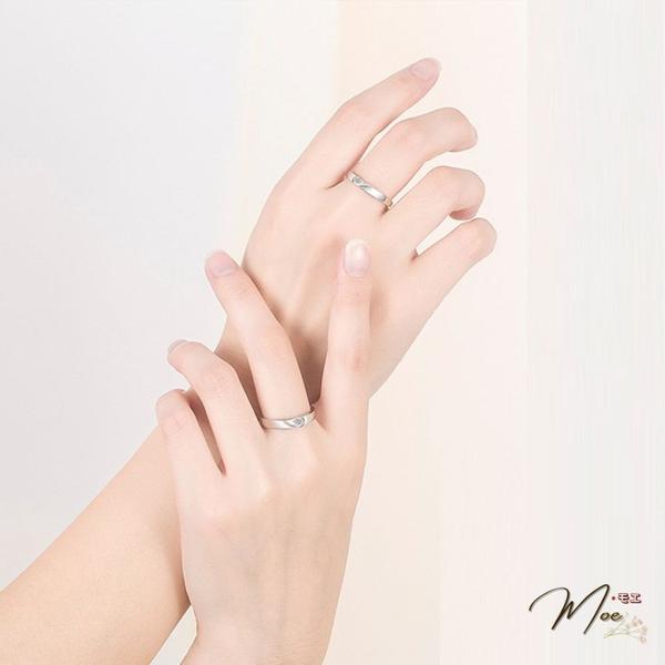 ĐN61 - Nhẫn đôi trái tim ghép freesize