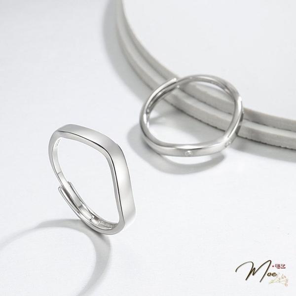 ĐN54 - Nhẫn đôi vương miện chữ V basic freesize