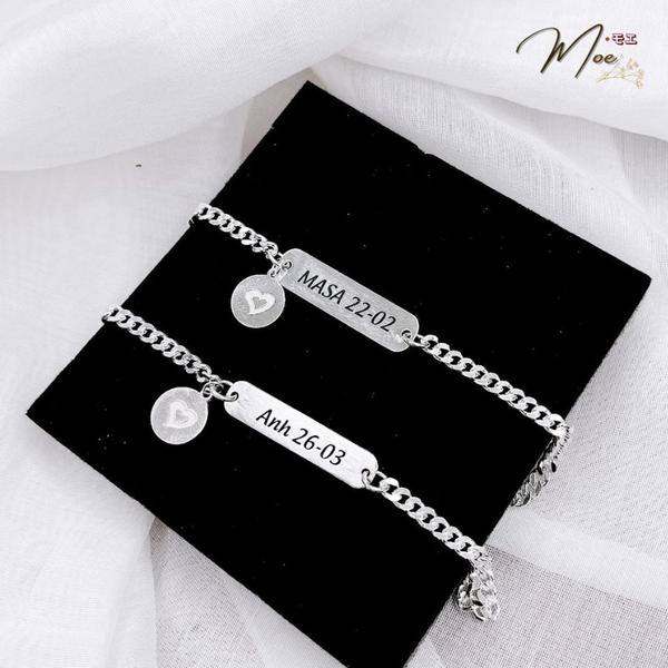 ĐT23 - Lắc tay đôi Him and Her kèm khắc tên