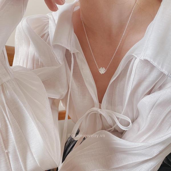 D7 - Dây chuyền cỏ 4 lá liền