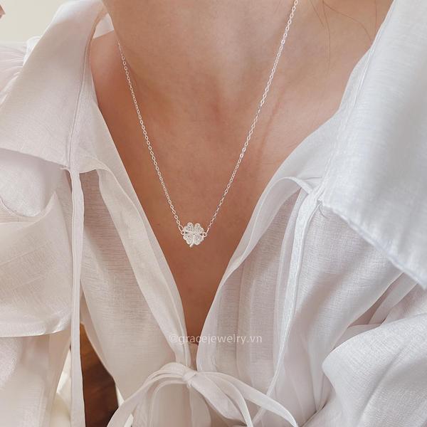 D7 - Dây chuyền cỏ 4 lá liền