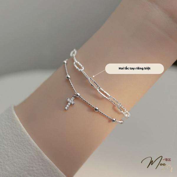 LT372 - Lắc tay thánh giá bi nhỏ xinh