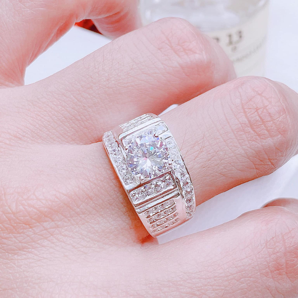 NN26 - Nhẫn nam đá chủ lốc xoáy cao cấp