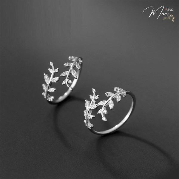 N114 - Nhẫn lá non dương xỉ xi kim