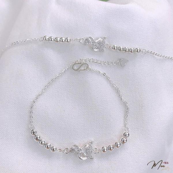 LT21 - Lắc tay Hồ Ly bi bạc