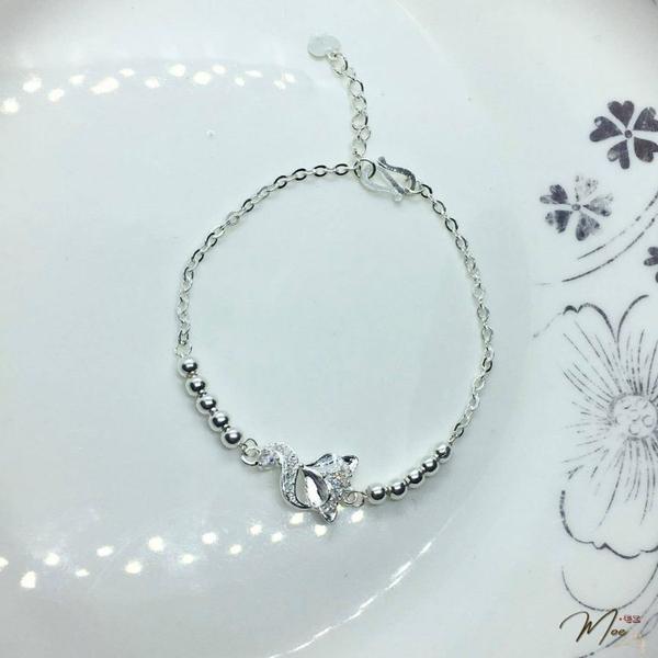 LT21 - Lắc tay Hồ Ly bi bạc