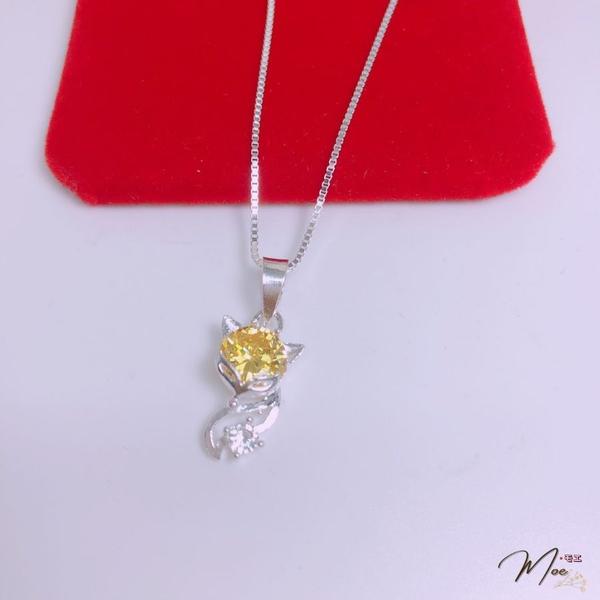 D49 - Dây chuyền hồ ly pha lê đá màu