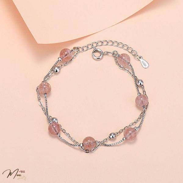 LT38 - Lắc tay dây kép dâu tây