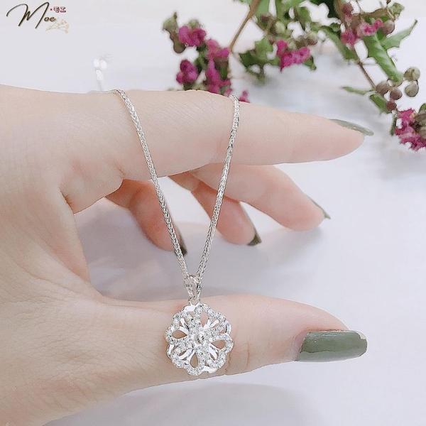 D43 - Dây chuyền Cỏ 4 lá xoay