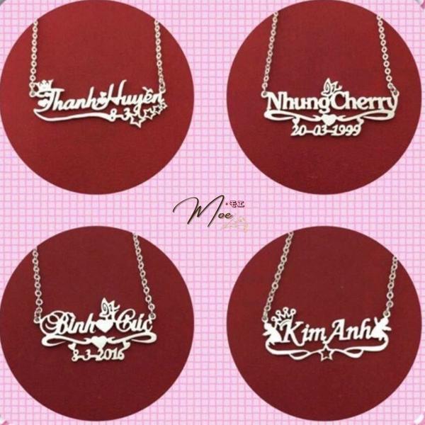 D57 - Dây chuyền chữ cắt theo yêu cầu