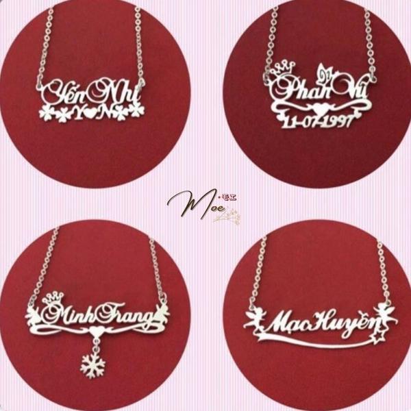 D57 - Dây chuyền chữ cắt theo yêu cầu
