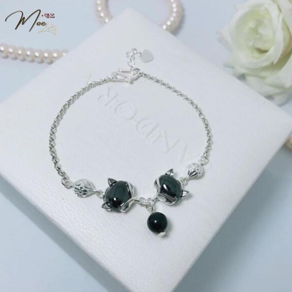 LT79 - Lắc tay hồ ly đá màu (2 hồ ly)