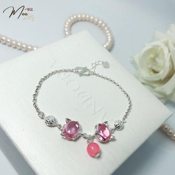 LT79 - Lắc tay hồ ly đá màu (2 hồ ly)