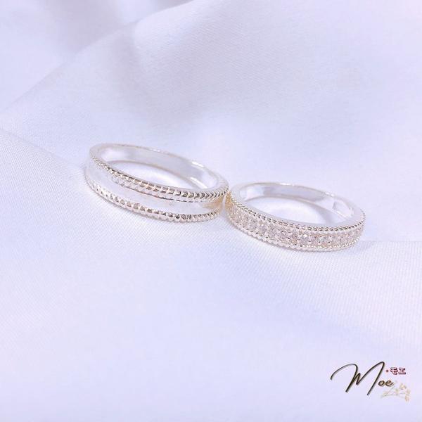ĐN30 - Nhẫn đôi viền bi basic