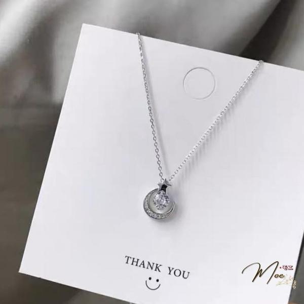 D117- Dây chuyền trăng khuyết pha lê