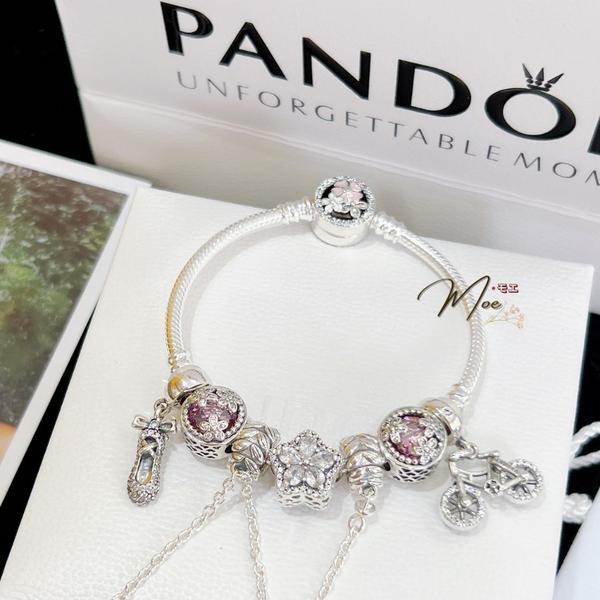 LT206 - Vòng Pandora trắng ngôi sao may mắn