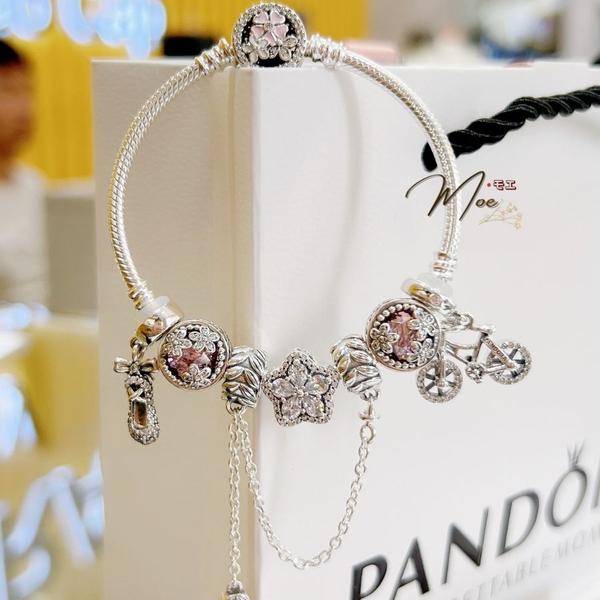 LT206 - Vòng Pandora trắng ngôi sao may mắn