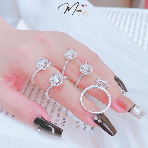 N36 - Nhẫn đá chủ tròn cầu hôn