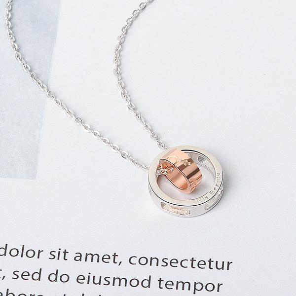 D180 - Dây chuyền đôi lồng vô cực vĩnh cửu
