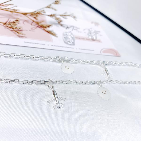 ĐT20 - Lắc tay đôi máy bay khắc tên