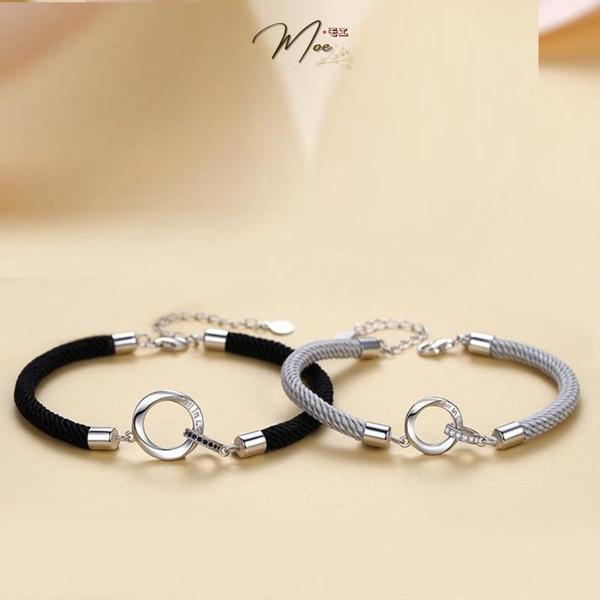 ĐT24 - Lắc tay đôi circle lồng đen trắng tình nhân