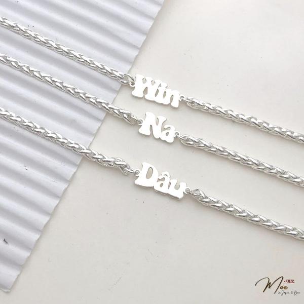 B3 - Lắc tay vảy rồng khắc tên gắn chuông