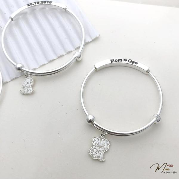 B13 - Lắc tay vuông khắc tên