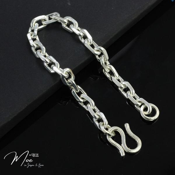 MT2 - Lắc tay nam họng xích vuông bản nhỏ (7c)