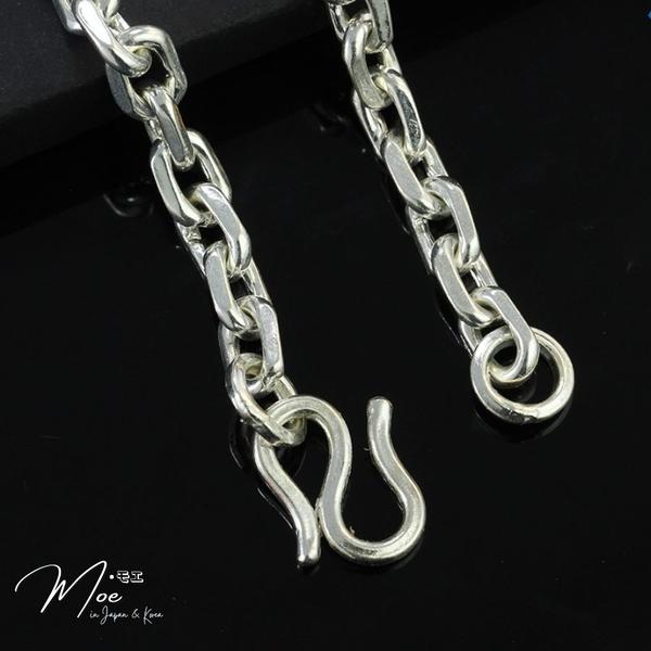 MT2 - Lắc tay nam họng xích vuông bản nhỏ (7c)